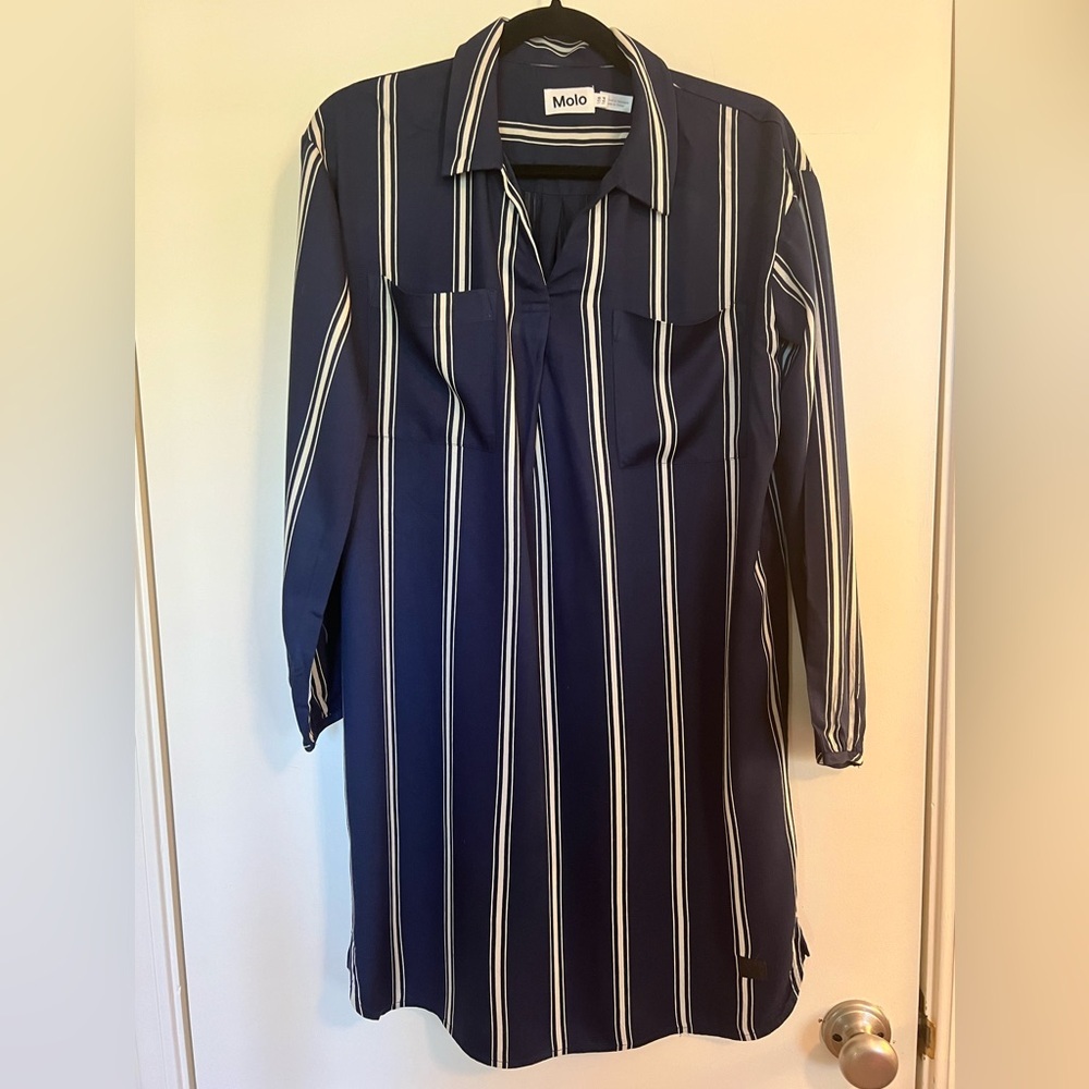 MOLO Cadence Carbon Stripe Dress, size 158/164